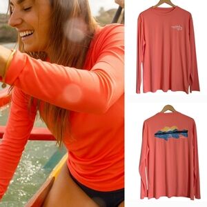 REEL LIFE New Rashguard Top Long Sleeve Lake View Sun Defender Salmon SPF50 L/XL